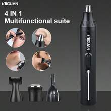 4-In-1 Professional Grooming Kit, USB Rechargeable Nose & Ear Hair Trimmer, Beard And Eyebrow Razor, Men'S Personal Care Tools Battery Capacity 500mAh - A - View 8