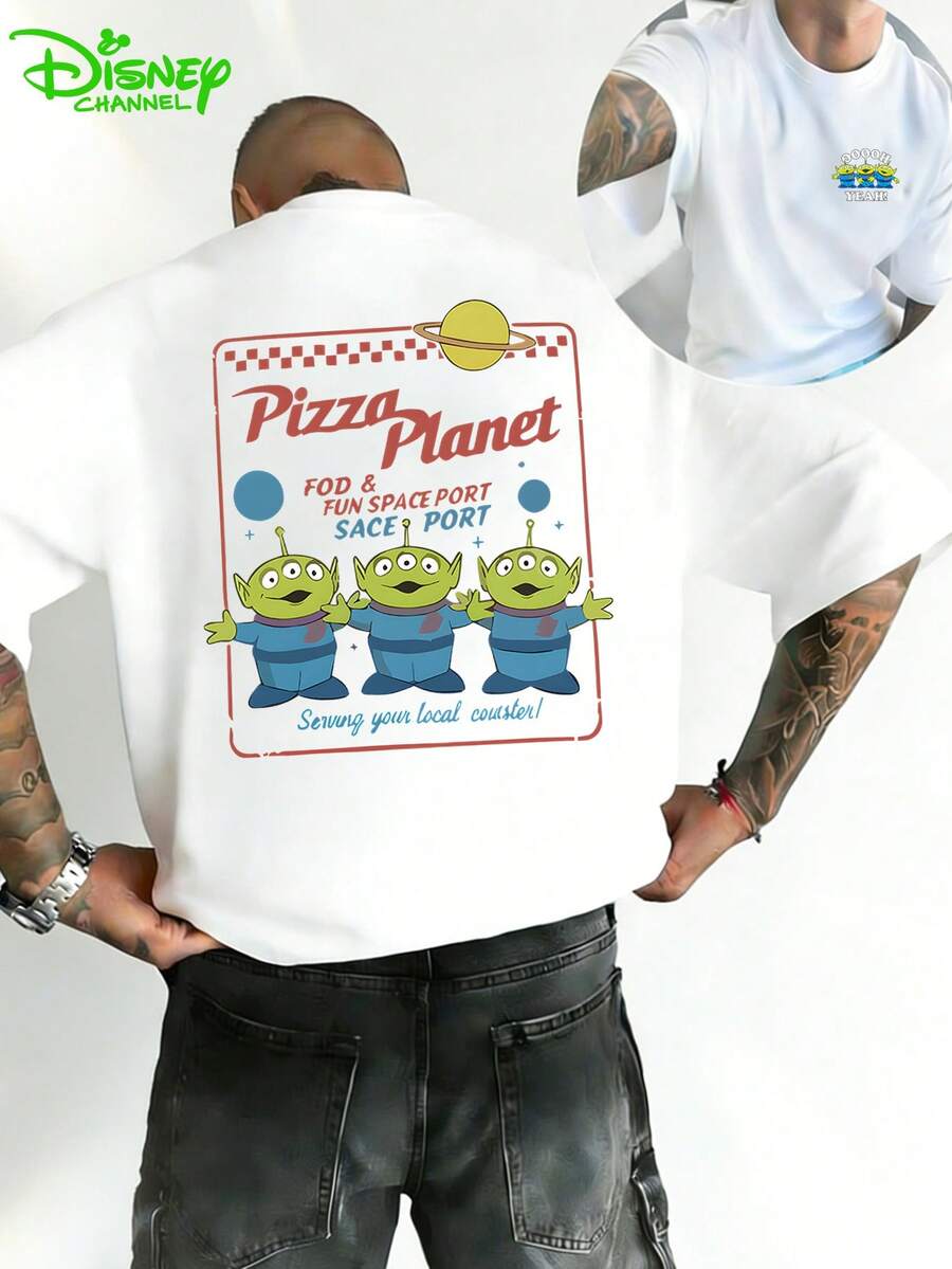 Authorized By Disney, Disney Has Printed A Pure Cotton T-Shirt With A Group Photo Of All The Members Of Toy Story, Which Is Suitable For Everyday Street Wear And Necessary In Summer. It Is A Gift For Disney Lovers. - trắng - Xem 1