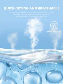 CAMEL CROWN 男士吸湿排汗透气圆领短袖T恤，修身款，夏季 - 黑夜藍 - 查看 4