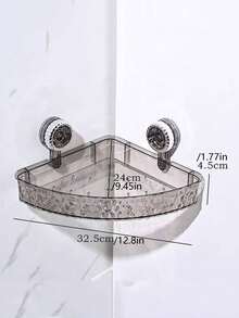 Suction Cup Wall Mounted Shelf, No-Drill, Damage-Free, Bathroom Vanity Storage Organizer - Multicolor - View 14