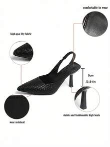 2026 New 9cm Stiletto High Heel Patent Leather Fashion Pointed Toe Comfortable Versatile Pumps - Black - View 3