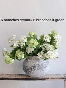 1朵人造雪球花，仿真绣球花束，人造植物，DIY花卉装饰，婚礼、家居/房间/厨房装饰花瓶填充物，礼品 - 多色 - 查看 11
