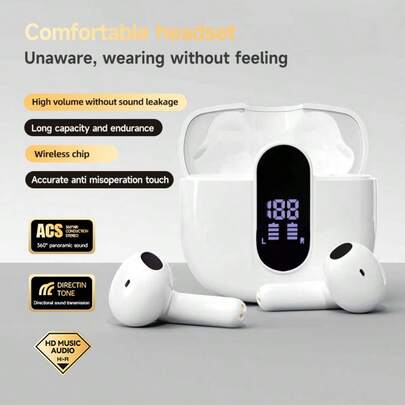 NEW SENYANG Nuevos auriculares inalámbricos verdaderos Saiyang, auriculares de música Bluetooth para deportes, mini TWS HIFI Dolby Bass 9D estéreo HD para llamadas, adecuados para teléfonos Android, regalo del Día de San Valentín, auriculares inteligentes