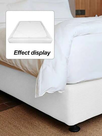 1pc Milk Silk Wrap-Around Bed Skirt, Solid Color Or Printed, 4-Sided Elastic Bed Skirt, Suitable For Bedroom Home Decor