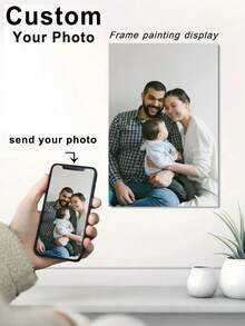 1幅定制帆布墙画，个性化无框海报，温馨室内装裱帆布画，婚礼纪念品，母亲节礼物，毕业纪念品，个性化纪念礼物，适用于婚礼、母亲节、父亲节、毕业季、复活节、房间装饰、可定制商品、卧室装饰、定制礼物、图片、照片、装裱墙画、送给闺蜜的礼物、送给家人的礼物、生日礼物、送给男友、女友、家人、爱人、朋友的礼物 - 彩色 - 查看 5