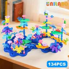 Flower Stacking Toy, Garden Building Blocks Toy, STEM Education Activity Toy For Preschool Children, Perfect Holiday Birthday Gift From Mom To Kids - 彩色 - 查看 14