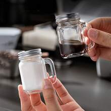 Bộ 6/12 cốc mini có tay cầm kiểu Ý, làm bằng thủy tinh, dễ mang theo, có thể đựng espresso, thích hợp dùng khi cắm trại. - Trong suốt - Xem 5