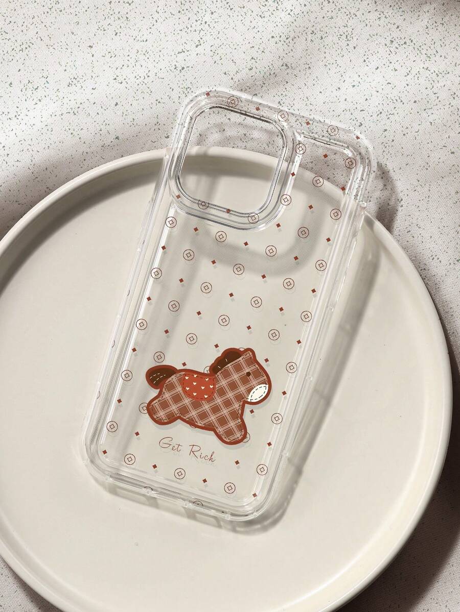 Cute Horses Coin Print Clear Case Compatible With IPhone 13/11/17/17pro/16/14/15/15pro/15 Plus/15 Promax/7plus/8plus/X/Xs Max/Xr/11pro/12pro/13pro/14pro/12mini/13mini/11promax/12promax/13promax/14promax/14plus/17pro Max/17Air/6/6s Plus/7/8/16Pro/16plus/16promax/Se2/17promax&Compatible With Samsung Galaxy/A54/A14/A12/A13/A15/A32/A33/A24/A52S/S20/S21/S22/S23/S24/S23Plus/S24ultra/S25/A15/A33/A23 - Multicolor - View 1