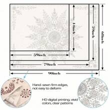 SANRIO 1件三丽鸥Hello Kitty挂毯 | 可爱粉色房间装饰，饰有波点蝴蝶结、彩色爱心点缀和甜美文字元素，涤纶材质，时尚主题，布料，家居装饰品，生日圣诞礼物 - 彩色 - 查看 2