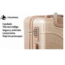 La nueva actualización de la maleta de viajes y negocios se fortalece con hebillas metálicas de gran capacidad de 500 kilogramos de refuerzo de carga, y la tira de tracción de aleación de aluminio es simple y de moda. - Rosa - Ver 7