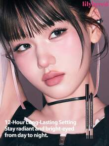 K-Beauty Starry Sky Eyeliner Pen, Gel Eyeliner Pen With Built-In Sharpener, Creamy Texture, Easy To Apply, Smooth And Vivid Color, Nourishing, Waterproof And Sweat-Proof, Korean Makeup - 06 Matt Black - 查看 7
