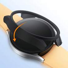 4pcs Tempered Glass Protective Case, Suitable For Galaxy Watch 7/6 Series 40mm/44mm, 9H Hardness, Scratch-Resistant - Black 4-pack Protective Cases - View 7