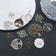 1pack Tree Of Life Charms Antique Bronze Tree Of Life Pendants Mixed Tree Beads Charms Jewelry Findings For DIY Necklace Bracelet Earring - Multicolor - View 7