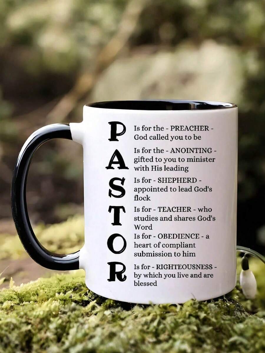 11oz Priest Thank You Mug | Insulated Heatproof Ceramic Cup | Reusable Dishwasher | Perfect Birthday & Holiday Gift For Him/Her | Includes Priest Definition - Black and White - View 1