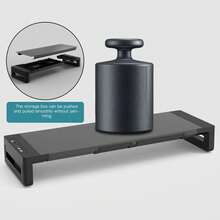 Soporte para Monitor de ordenador USB 3,0, soporte para Monitor de carga inalámbrica, organizador de escritorio de almacenamiento para teclado y ratón, para ordenador portátil y PC - Negro - Ver 11