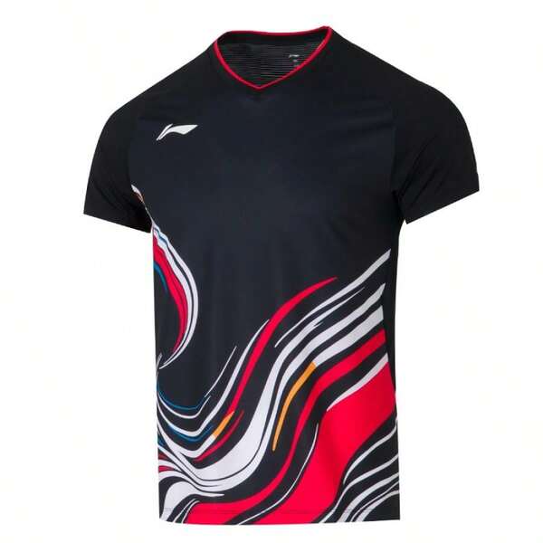 LI-NING Unisex Soft Short Sleeve T-Shirt, Comfortable Minimalist Outdoor/Commute Short Sleeve T-Shirt, Competition Series