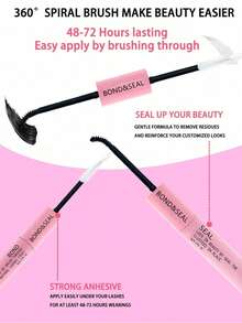 10克睫毛嫁接胶水，防水，DIY睫毛粘合剂，强力温和，不含乳胶，持久不结块（1支装） - 粉色 - 查看 4