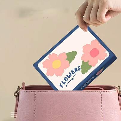 120张/包 5层面巾纸，颜色随机，无香型，独立包装，适合居家、聚会、生日、办公室、旅行等场合，便携式口袋手帕餐巾纸