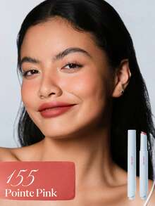 JOOCYEE Velvet Rouge Tinted Lip Balm, Matte Finish, Fashionable Ballet Nude Lip Cream - #155 Pointe Pink - View 4