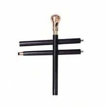 Replica Of Bat  Wal Cane Wooden Wal Stick Andmade  Knob Andle Wal Cane  Men And Women Black And Gold 37.5 Inc - Blackgold - 查看 3
