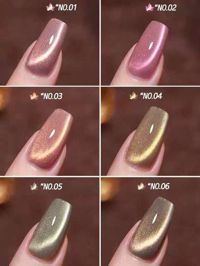 12毫升容量，2026秋冬春夏新款女士圣诞礼盒套装，七款流行色：梦幻紫、明黄、瓷白、金晶、玻璃珠猫眼甲油胶。适合全年使用，需搭配底油和封层，并需使用UV灯固化。植物基甲油胶套装，适合初学者、居家使用、办公、通勤和约会等场合。热销沙龙级美甲产品，持久28天。