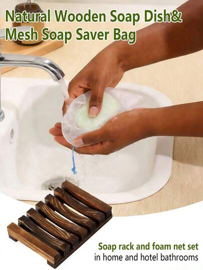 Retro Wooden Soap Dish Fashionable Minimalist Bathroom Soap Holder Bathroom Drain Soap Tray Sink Soap Rack Handmade Soap Holder
