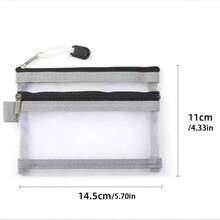 Portador de tarjeta de identificación antirrobo con cordón, bolsa organizadora multifuncional con cierre de cremallera para viajes, viajes de negocios y uso diario - Multicolor - Ver 12