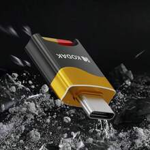 Kodak 柯达 Type C 3.0 TF读卡器/SD卡读卡器，带USB-C接口，适用于智能手机、笔记本电脑和台式机。 - 黑色 - 查看 5