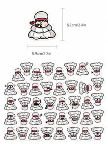 40pcs Cartoon Badminton Stickers Chic Aesthetic For Journal, Phone Case, Tablet, Water Bottle, Desk, Luggage, Waterproof Decals - Multicolor - View 2