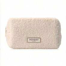 Yves Saint Laurent Bolsa de cosméticos blanca mediana para mujer, organizador de viaje - Blanco - Ver 10