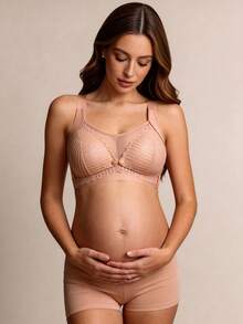 Hart & Haze 1pc Maternity Nursing Bra, Designed For Pregnant & Breastfeeding Women, Lift & Support, Prevent Sagging - Pink - View 2