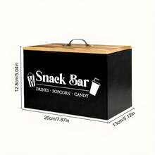 Snack Organizer For Countertop, Wood Pantry Storage Bins With Lid, Snack Organizer For Pantry, Kitchen, Food Container Snack Box, Pantry Organizer For Snacks, , Desk & Drawer Organizer For Home Storage - 黑色 - 查看 9