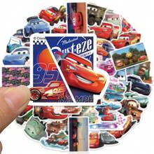 Disney 50pcs Cars Stickers, Creative Graffiti Stickers, Office Supplies, Mobile Phone And Computer Stickers, High-Quality, Beautiful And Cool Stickers, Fun And Classic Colorful Cartoon Design, Gift Decoration, Phone Case Decoration, Reusable, Colorful Cartoon Design, Suitable For Water Bottles, Skateboards, Mobile Phones, Etc. Perfect For School Supplies And A Great Gift For Holidays. - 50pcs - View 4
