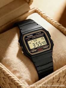 Casio 卡西欧男士运动休闲手表，计时功能，圆形表盘，硅胶表带，石英机芯，适合日常运动和户外街头风格佩戴，可作为圣诞礼物、男士配饰以及送给丈夫或男友的生日礼物。 - 橘色黑色 - 查看 2