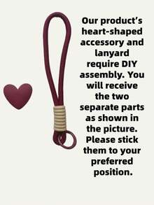 1 Juego de Funda de teléfono roja sólida con colgante con forma de corazón y cordón, diseño minimalista y de moda unisex, compatible con iPhone 17/17 Pro Max/16/15/14/13/12/11/Pro/Pro Max/Plus, S20-S25/FE/Ultra, etc., regalo de cumpleaños o aniversario, versión internacional, no la versión nacional de primavera, resistente a caídas, antideslizante y antirayones - Rojo - Ver 10