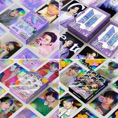 50 piezas/124 piezas/92 piezas Conjunto de colección de tarjetas fotográficas de JIMIN V J-HOPE RM JIN - Conjunto de álbum de fotos hecho a mano para fans, regalo de cumpleaños de K-POP, tarjetas coleccionables con caja de exhibición, juego de marcadores, tarjetas coleccionables para el Día de San Valentín, pequeño regalo, tarjetas fotográficas hechas por fans