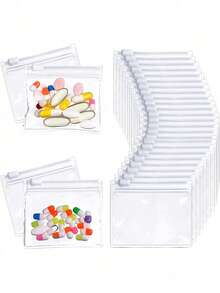 便携式药盒，印有“Medicane Bag”字样和三种药丸图案，防潮药盒，分格设计，旅行药盒，每日药盒，小巧药盒，可放入口袋或钱包，便携式药盒，药品维生素收纳盒，男女通用可重复使用药盒，药品计划表，每日口袋大小的药盒，用于存放维生素、药品、补充剂，旅行必备配件，药袋，药盒，医院包，急救包，药品收纳袋，药品储存袋，邮轮必备，度假必备，旅行用品 - 彩色 - 查看 11