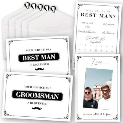 Groomsmen Proposal Gift - 8 Will You Be My Groomsman Cards 2 Will You Be My Best Man Proposal Gifts Asking Groomsmen Proposal Cards Suit Up Groomsmen Cards Set