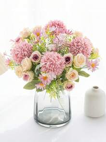 1pc 10.62 Inch Romantic Artificial Daisy Rose Fake Plant Plastic Centerpiece Decor, Suitable For Spring/Autumn Wedding Vase Floral Arrangement, Applicable For Mother's Day/Father's Day/Holiday Birthday/Party Decoration/Wedding/Room/Home/Kitchen/Bedroom/Living Room/Dining Table Decor/Bridal Bouquet/Outdoor Garden Decor, Ramadan Decor, Birthday Party Supplies, New Year Gift, Valentine's Day Gift - Purple - View 8