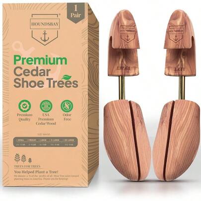 HOUNDSBAY Cedar Shoe Tree - Shoe Trees Men Women, Sneakers, Widener Shaper