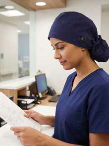 Adjustable Work Cap With Button And Sweatband, Women's Ponytail Hole Design - Multicolor - View 3