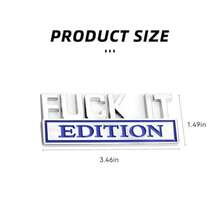 IT Edition Emblem For Car 3D Stickers For Auto Fender Bumper Vehicle 3D Side Fender Rear Trunk Decal Badge Universal Exterior Accessories For Car Truck SUV Silver/Blue - Bạc/Xanh lam - Xem 2