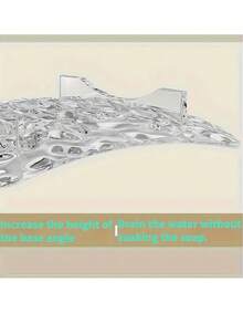 1 pieza Bandeja de baño, Plato de jabón con patrón de glaciar. Soporte de jabón de drenaje, Caja de jabón de baño, Plato de jabón de tocador, Dispensador de jabón montado en la pared - Multicolor - Ver 9