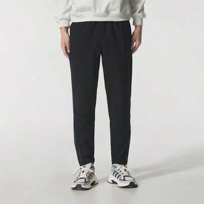 Adidas Pantalones negros para hombre con forro polar, cómodos y suaves, SL WARM PNT, amigables con la piel, para deportes, fitness y uso casual KA1301