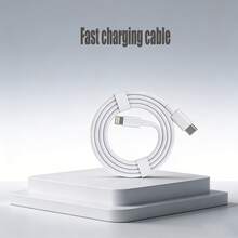 1-3 piezas Cable de carga rápida PD de 6.6ft/200cm, transferencia de datos de alta eficiencia, cable de carga rápida compatible con iPhone 14 Pro Max/14 Pro/14 Plus/14/13/12/11/XS/XR/8/7/6, Serie, Cable de datos blanco - Blanco - Ver 1