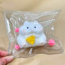 1个慢回弹软萌仓鼠捏捏乐玩具 - 慢回弹，柔软捏捏乐，儿童娱乐游戏，感官体验，适合节日派对、万圣节、圣诞节礼物，慢回弹，桌面装饰，派对小礼物，颜色随机，包装袋随机 - 彩色 - 查看 3