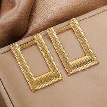 1pc Stainless Steel Minimalist Geometric Quadrilateral Pendant Jewelry Necklace Earrings Pendant DIY Jewelry Making - Pendant - View 5