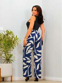 Wide-Leg Pants In DUNA Fabric, Unlined, Woven Fabric WITHOUT Elastane (Size Chart Available) - 藍葉 - 查看 2