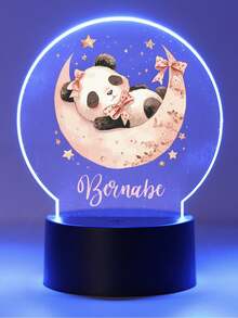 1pc Personalized Name Night Light, Children's Birthday Gift Customization, Friend Custom Gift, Bedroom Decor Customization, Party Decor Customization, Party Decor, Custom Moon Night Light, Back To School Gift - Black - View 14