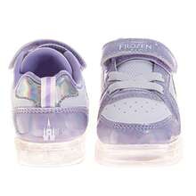 Disney Frozen Sneakers Girls - Elsa And Anna Sparkle Detail Lightweight Athletic Running Shoe Adjustable Closure (Toddler Sizes 6-10/Little Kids Sizes 11-12) - 紫色 - 查看 4